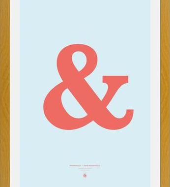 Cuadro Ampersand Baskerville Orange