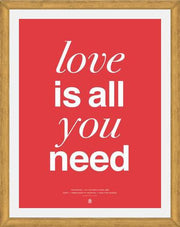 Cuadro THE BEATLES - LOVE IS ALL YOU NEED tulip