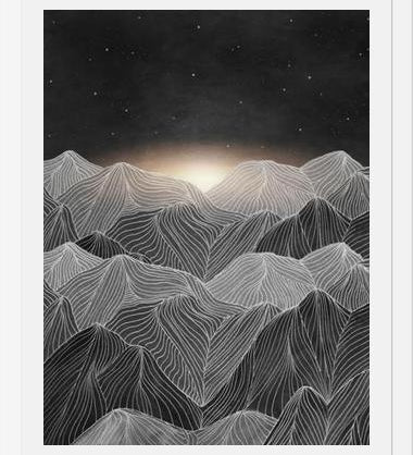 Cuadro Lines in the mountains XIX