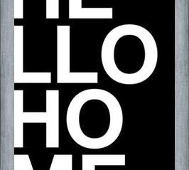Cuadro Hello Home Black