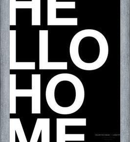 Cuadro Hello Home Black