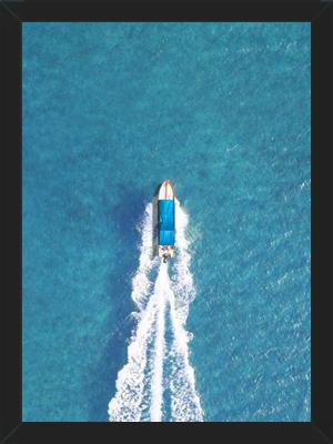 Cuadro La lancha con techo mar