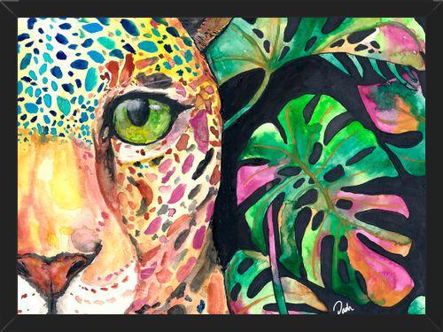 Cuadro Leopardo en la jungla