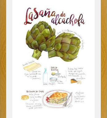 Cuadro Lasaña de Alcahofa