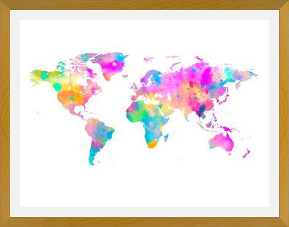 Cuadro Watercolor World