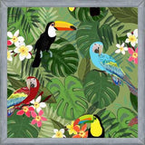 Cuadro Parrots and Toucan Tropical Birds Tropical Forest