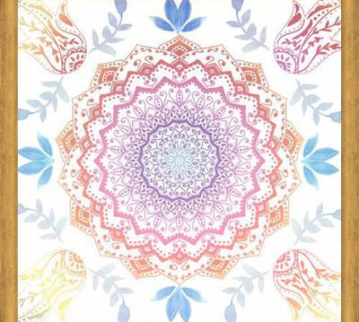 Enmarcado BOHO HAMSA MANDALA