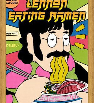 Cuadro Lennon Eating Ramen