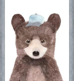 Cuadro Oso pardo con gorra