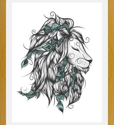 Cuadro Poetic Lion Turquoise