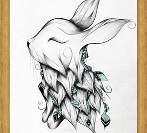 Cuadro Poetic Rabbit