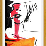 Cuadro mujer fumando