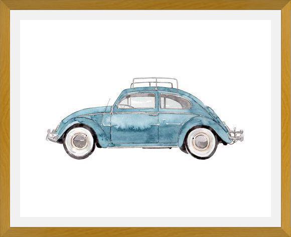 Cuadro Vintage Car Light Blue