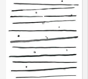 Cuadro Watercolor lines & dots - horizontal