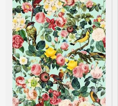 Cuadro Floral and Bird III