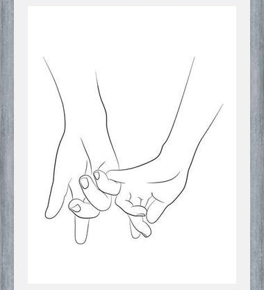 Cuadro Hands series - Pinky promise