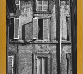 Cuadro Clásicas ventanas en Roma, Italia