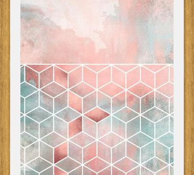 Cuadro Rose Clouds And Cubes