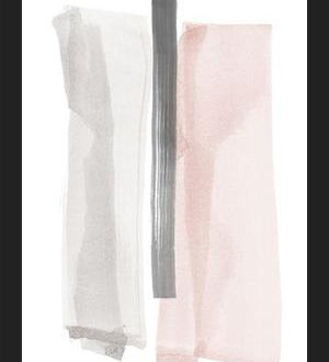 Cuadro Brushstrokes in gray and pink II