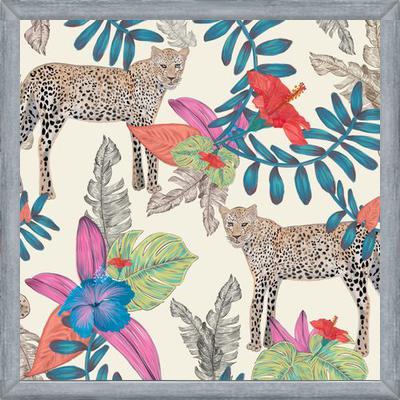Cuadro Hand drawn leopard colorful tropicalecru