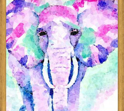 Cuadro Elefante Rosa