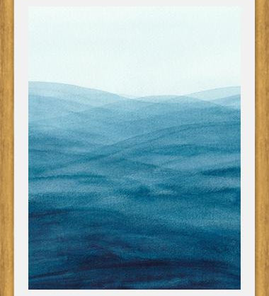 Cuadro Watercolor abstract waves