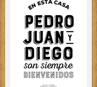 Cuadro Pedro Juan y Diego White