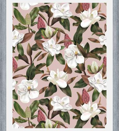 Cuadro Magnolias Pink Pattern