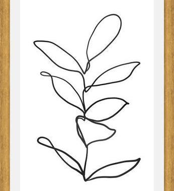 Cuadro Lines Leaves II