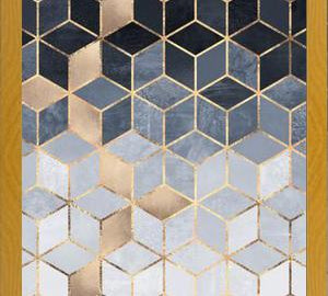 Cuadro Soft Blue Gradient Cubes
