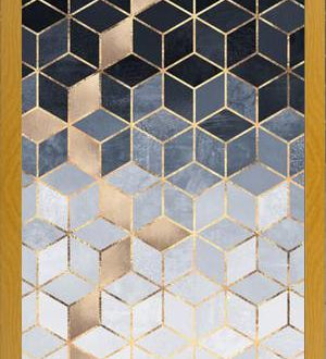 Cuadro Soft Blue Gradient Cubes