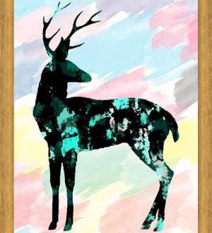 Cuadro Abstract Deer