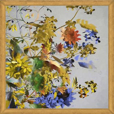 Cuadro Floral in Yellow and Blue