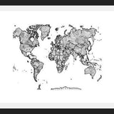 Cuadro Mapa Mundi