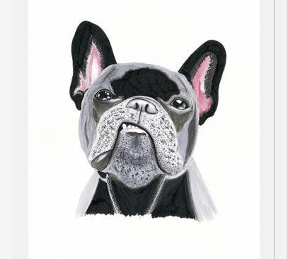Cuadro Bulldog Rockstar