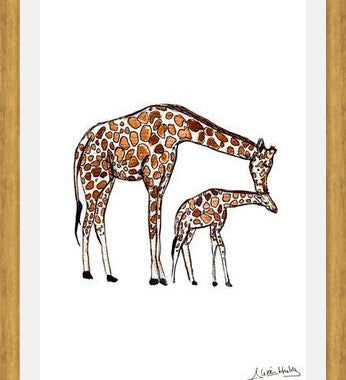 Cuadro Mama Giraffe
