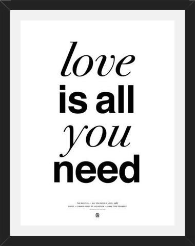 Cuadro The Beatles - Love is all you Need White
