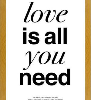 Cuadro The Beatles - Love is all you Need White