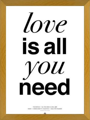 Cuadro The Beatles - Love is all you Need White