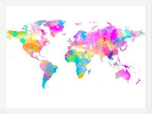 Cuadro Watercolor World