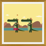 Cuadro Hawaiian Crocodiles
