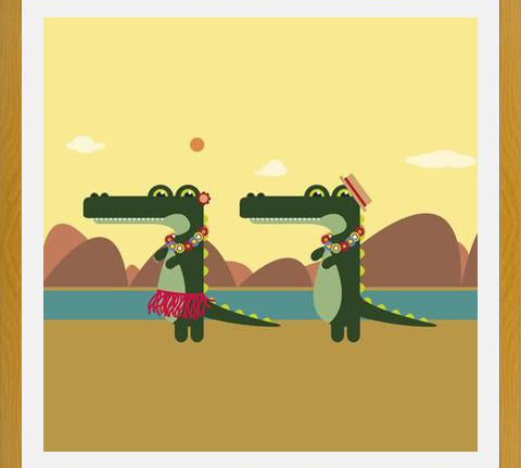 Cuadro Hawaiian Crocodiles