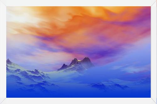 Cuadro Snowy Mountains Sunset 3