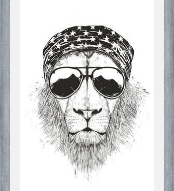 Cuadro Wild lion (bw)