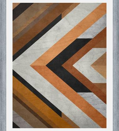Cuadro Geometric Wood Pattern