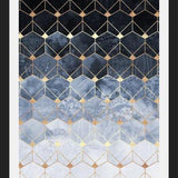 Cuadro Blue Hexagons And Diamonds