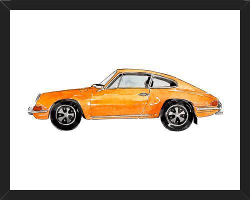 Cuadro Yellow Vintage Car