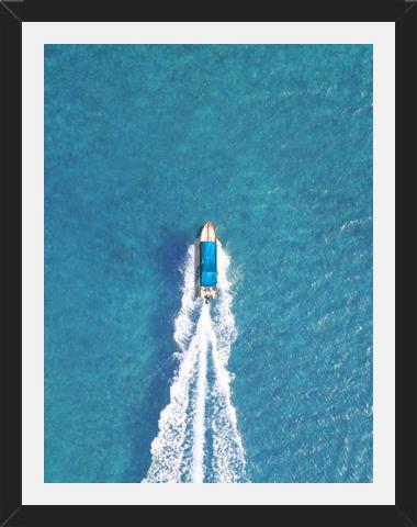 Cuadro La lancha con techo mar