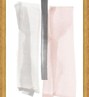 Cuadro Brushstrokes in gray and pink II