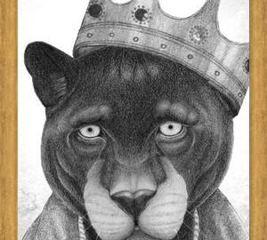 Enmarcado El Rey Pantera bw